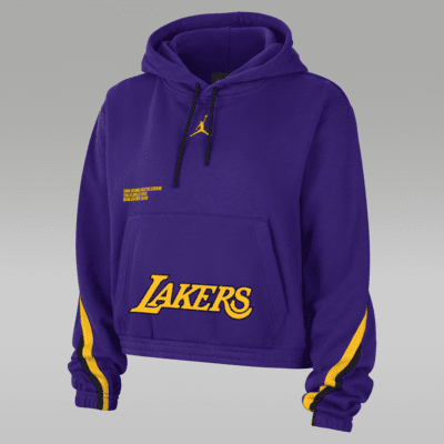 Sudadera con gorro sin cierre de la NBA Jordan de tejido Fleece para mujer Los Angeles Lakers Courtside Statement Edition