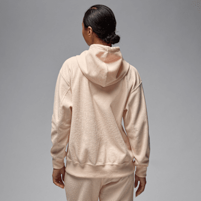 Jordan Flight Fleece Waffle Saten Astarlı Kadın Kapüşonlu Üstü