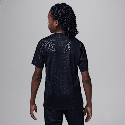 Třetí předzápasové fotbalové tričko Jordan Dri-FIT Paris Saint-Germain Academy Pro pro větší děti