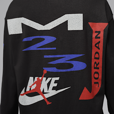 조던 플라이트 여성 오버사이즈 긴팔 티셔츠