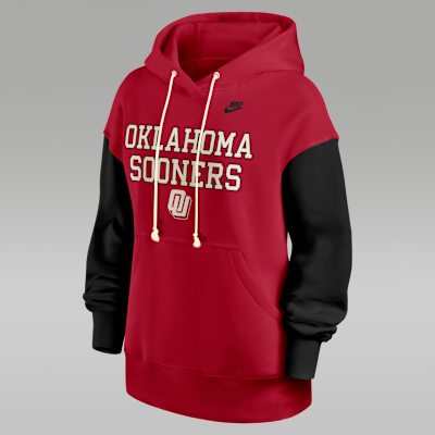 Sudadera con gorro sin cierre universitaria Nike para mujer Oklahoma Legacy Phoenix
