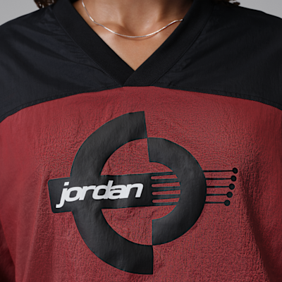 Sudadera sin cierre Jordan Brooklyn de manga larga de tejido Woven con gráfico para mujer