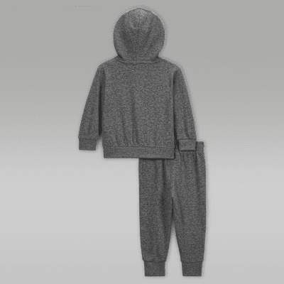 Conjunto de sudadera con gorro de cierre completo de French Terry de dos piezas para bebé (12-24 meses) Jordan MJ Brooklyn
