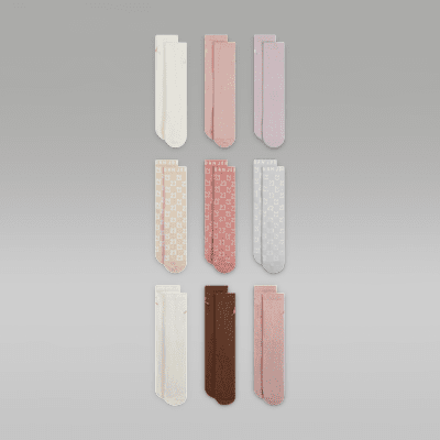 Jordan cadeauverpakking voor de feestdagen met crewsokken voor kids (9 paar)