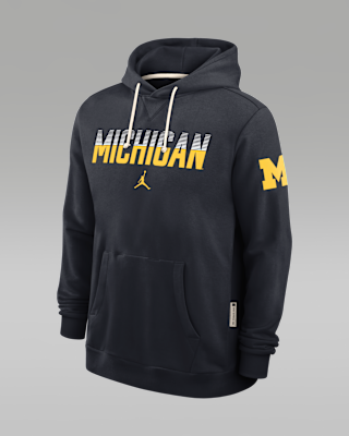 Мужское худи Michigan Sideline Standard Issue Jordan Brand Dri-FIT College Pullover Hoodie
