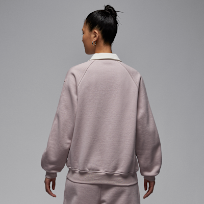 조던 플라이트 플리스 여성 럭비 탑