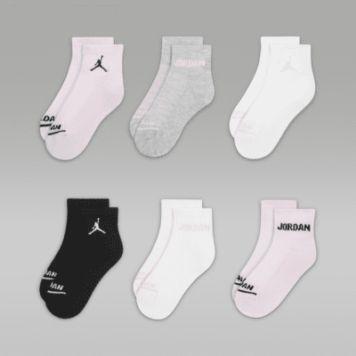 Meias Jordan Ankle Socks para criança (6 pares)