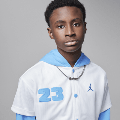 Bluza baseballowa z kapturem dla dużych dzieci Jumpman Jordan