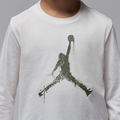 Playera de manga larga Jumpman Drip para niños talla pequeña Jordan