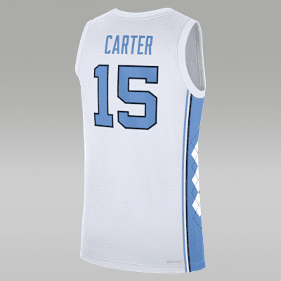Jersey de básquetbol universitario de marca Jordan para hombre Vince Carter North Carolina Tar Heels Replica