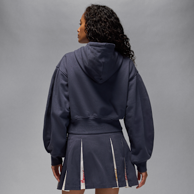 Jordan Flight Fleece x Howard University Women's Full-Zip Cropped Hoodie