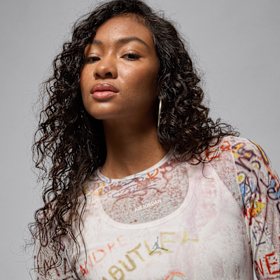 Playera de manga larga de malla para mujer Air Jordan