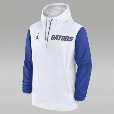 Florida Gators Sideline Pre-Game Player Men's Jordan College 1/2-Zip Hooded Jacket