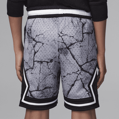 Jordan Dri-FIT Sportshorts mit MJ-Print und diamantförmigen Akzenten (ältere Kinder)