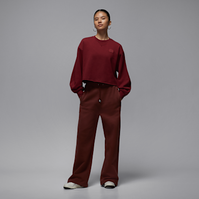 조던 플라이트 플리스 여성 모드 크롭 크루넥 스웻셔츠