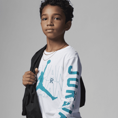 Jordan Big Kids' Back Screen Long Sleeve T-Shirt