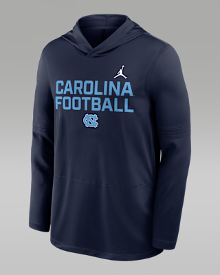 Мужские  North Carolina Sideline Jordan Brand Dri-FIT College Long-Sleeve Hooded Top