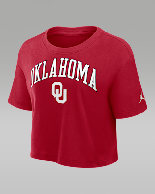 Женская футболка Oklahoma Athletic Prep Arch Jordan Brand Dri-FIT College Cropped