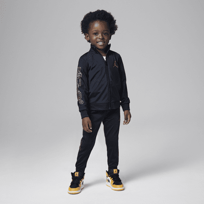 Детский спортивный костюм Jordan Take Flight Black and Gold Tricot Set