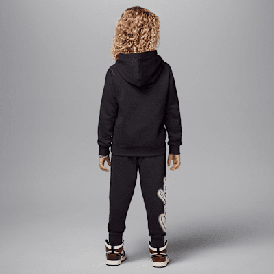 Conjunto de dos piezas de sudadera con gorro sin cierre de tejido Fleece para preescolar Jordan MVP