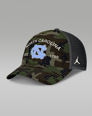 Мужские  North Carolina 2025 Military Appreciation Rise Jordan Brand College Trucker Adjustable Hat
