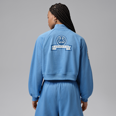 Jordan Brooklyn Fleece Çeyrek Fermuarlı Kadın Crop Üst görsel 2
