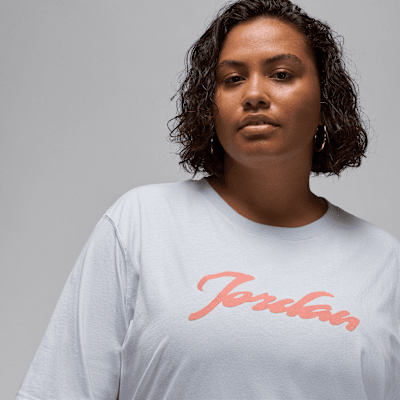 T-shirt com grafismo Jordan para mulher (tamanhos grandes)