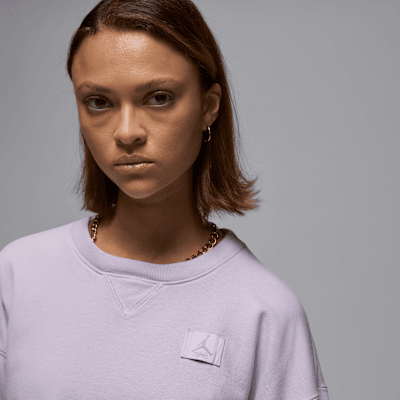 Sweat à col ras-du-cou en tissu en molleton Jordan Flight Fleece pour femme