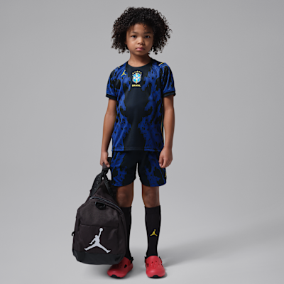 Brazil 2026 Stadium Away Little Kids' Jordan Soccer Replica 3-Piece Kit from Nike - $85