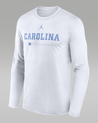Мужская футболка North Carolina Courtside Basketball Shootaround Legend Jordan Brand Dri-FIT College Long-Sleeve для баскетбола