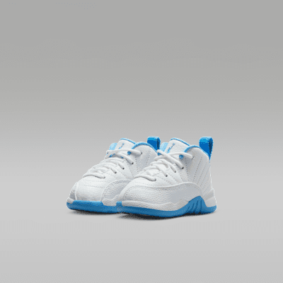Tenis para bebé e infantil Jordan 12 Retro "White and University Blue"