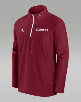 Мужская куртка Oklahoma Sooners Sideline Coach Nike College 1/2-Zip Hooded