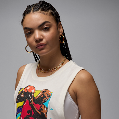 Ärmlös t-shirt Jordan med tryck för kvinnor