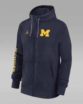 Мужское худи Michigan Wolverines Sideline Team Issue Jordan College Full-Zip Hoodie