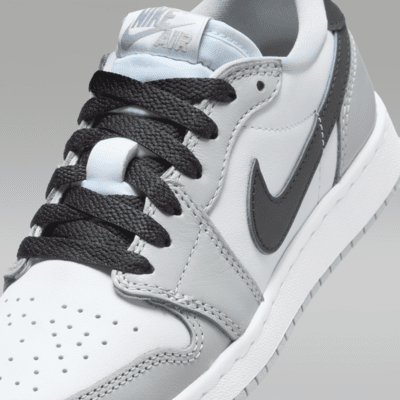 Air Jordan 1 Low OG "Wolf Grey" Big Kids' Shoes