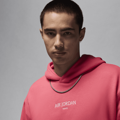 เสื้อมีฮู้ดผ้าฟลีซผู้ชายแบบสวม Tokyo Air Jordan Wordmark