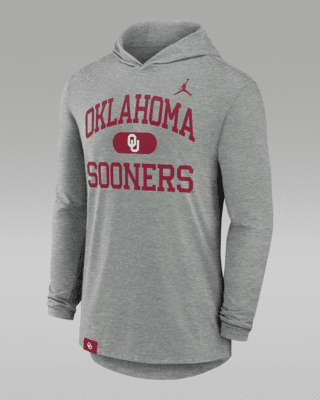 Мужская футболка Oklahoma Sooners Blitz Jordan Dri-FIT College Long-Sleeve Hooded