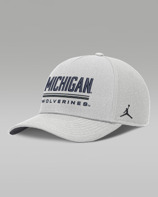 Мужские Michigan Sideline Practice Rise Jordan Brand Dri-FIT College Adjustable Hat