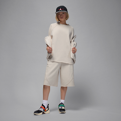 Jordan Flight Fleece 女款寬版短袖毛圈布上衣