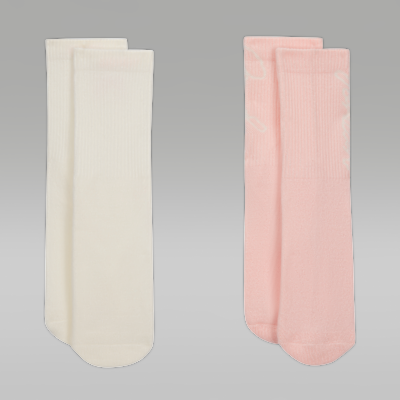 Jordan Big Kids' Sparkle Mesh Half Crew Socks (2 Pairs)