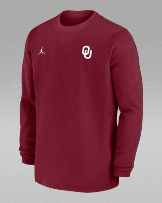 Мужские  Oklahoma Sooners Sideline Coach Jordan College Long-Sleeve Top