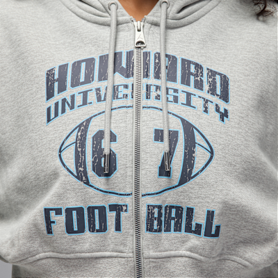 Jordan Flight Fleece x Howard University Women's Full-Zip Cropped Hoodie