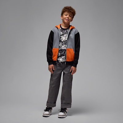 Bluza z kapturem i zamkiem na całej długości dla dużych dzieci Jordan Brooklyn Fleece