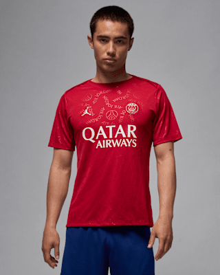 Мужские шорты Paris Saint-Germain Academy Pro Fourth Jordan Dri-FIT Soccer Short-Sleeve Pre-Match Top
