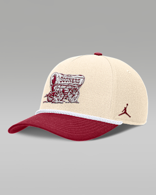 Женские  Oklahoma Primetime Rope 2-Tone Rise Jordan Brand College Adjustable Hat