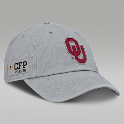 Gorra universitaria Nike ajustable para hombre Oklahoma 2025/26 College Football Playoff Bound Club