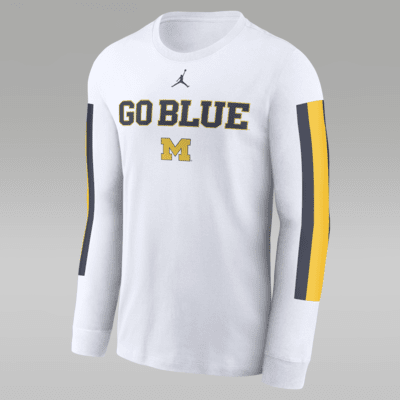 Michigan Wolverines Local Spirit Slogan Men's Jordan College Long-Sleeve T-Shirt