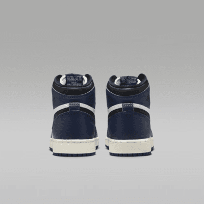 Tenis para niños grandes Air Jordan 1 Retro High OG "Midnight Navy"