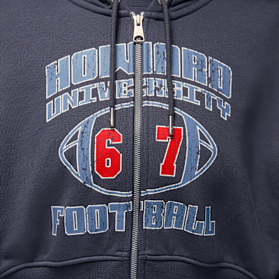 Jordan Flight Fleece x Howard University Women's Full-Zip Cropped Hoodie