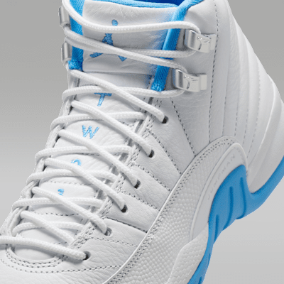 Air Jordan 12 Retro "White and University Blue" Big Kids' Shoes